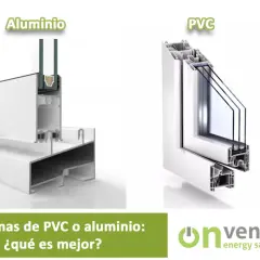 Comparativa de tipos de cerramientos: ventana de aluminio vs. ventana de PVC.